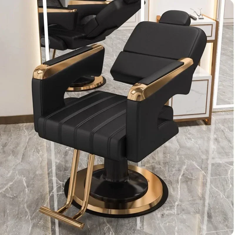 Designer Luxury Barber Chair Reclinable Portable Beauty Salon Makeup Chair Swivel Hidraulic Cadeira De Barbeiro Furnitures