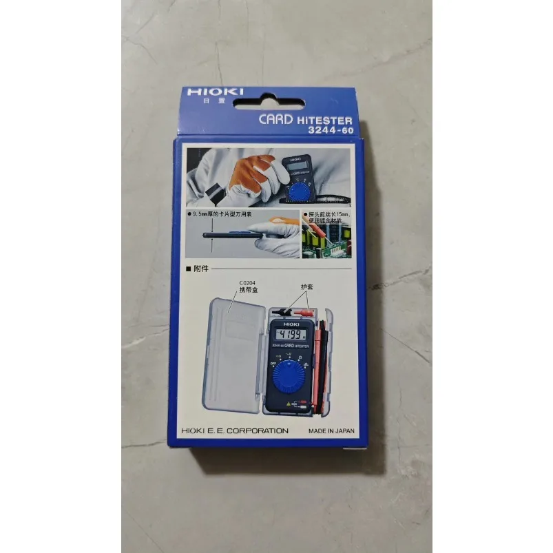 Hioki 3244-60 Card Style Pocket DMM, 500V AC/DC with Resistance #moqu