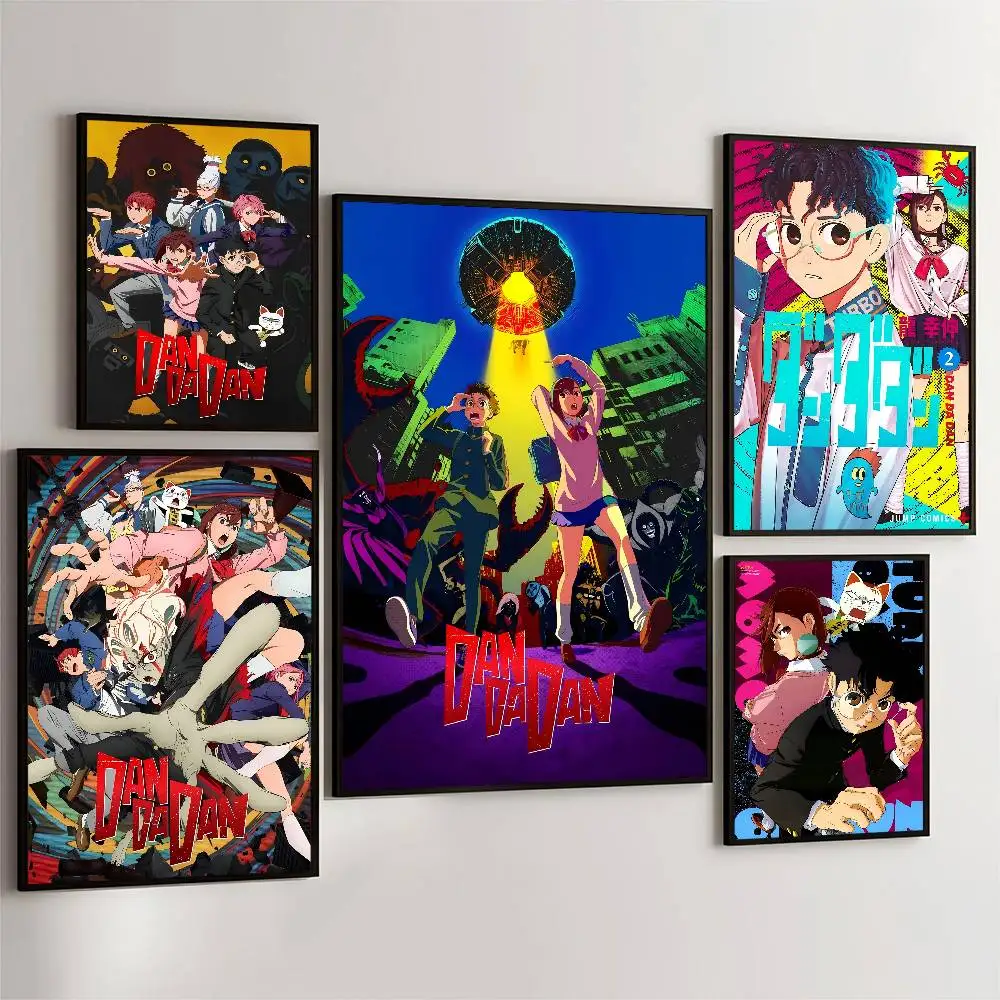 

Classic Anime D-DandadanS Anime Posters Sticky Decoracion Painting Wall Art White Kraft Paper Wall Decor