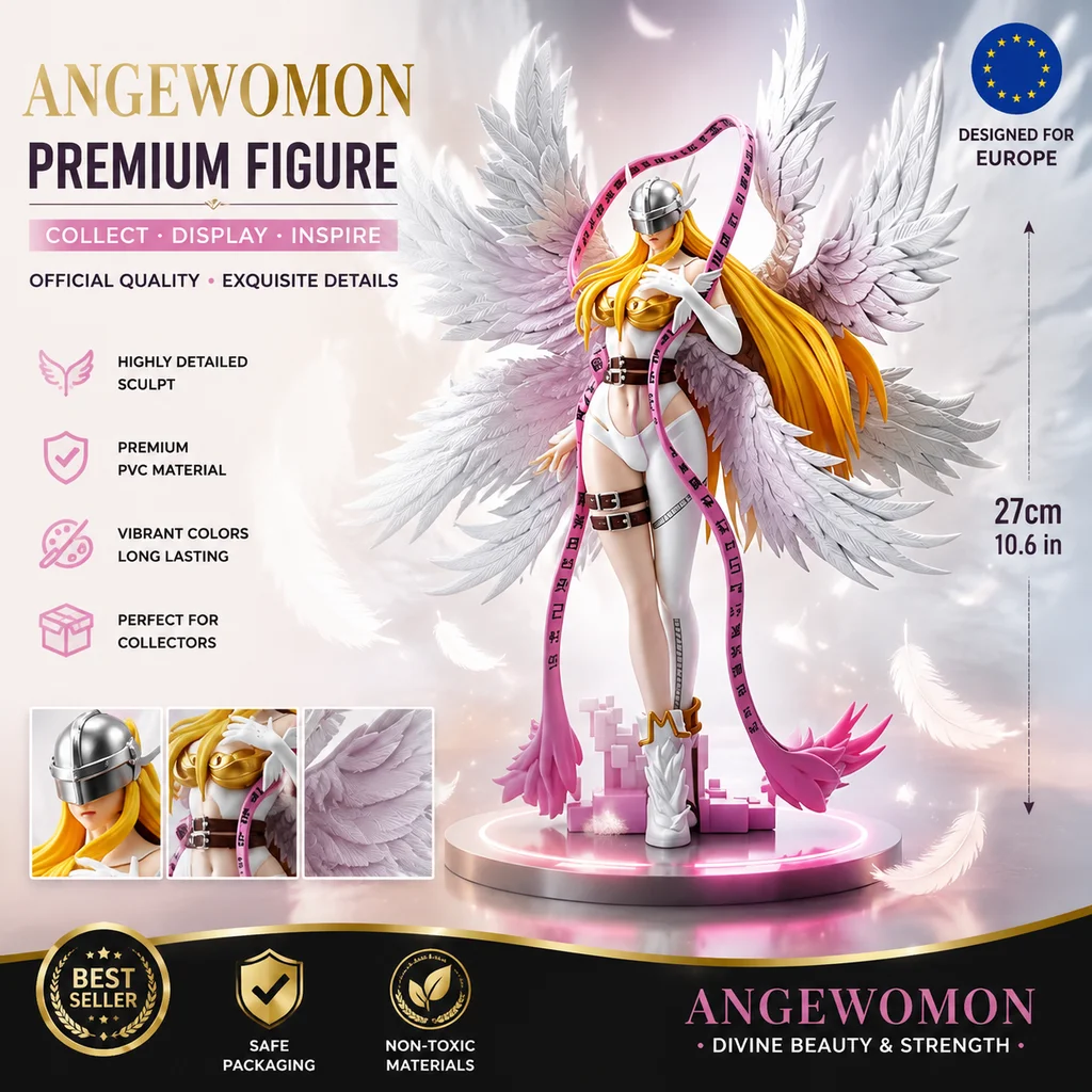 Verkaufe Anime Digimon Adventure Angewomon Actionfigur aus PVC, Sammlermodell, Spielzeug für die Heimdekoration, Geschenk für Erwachsene Sammler.