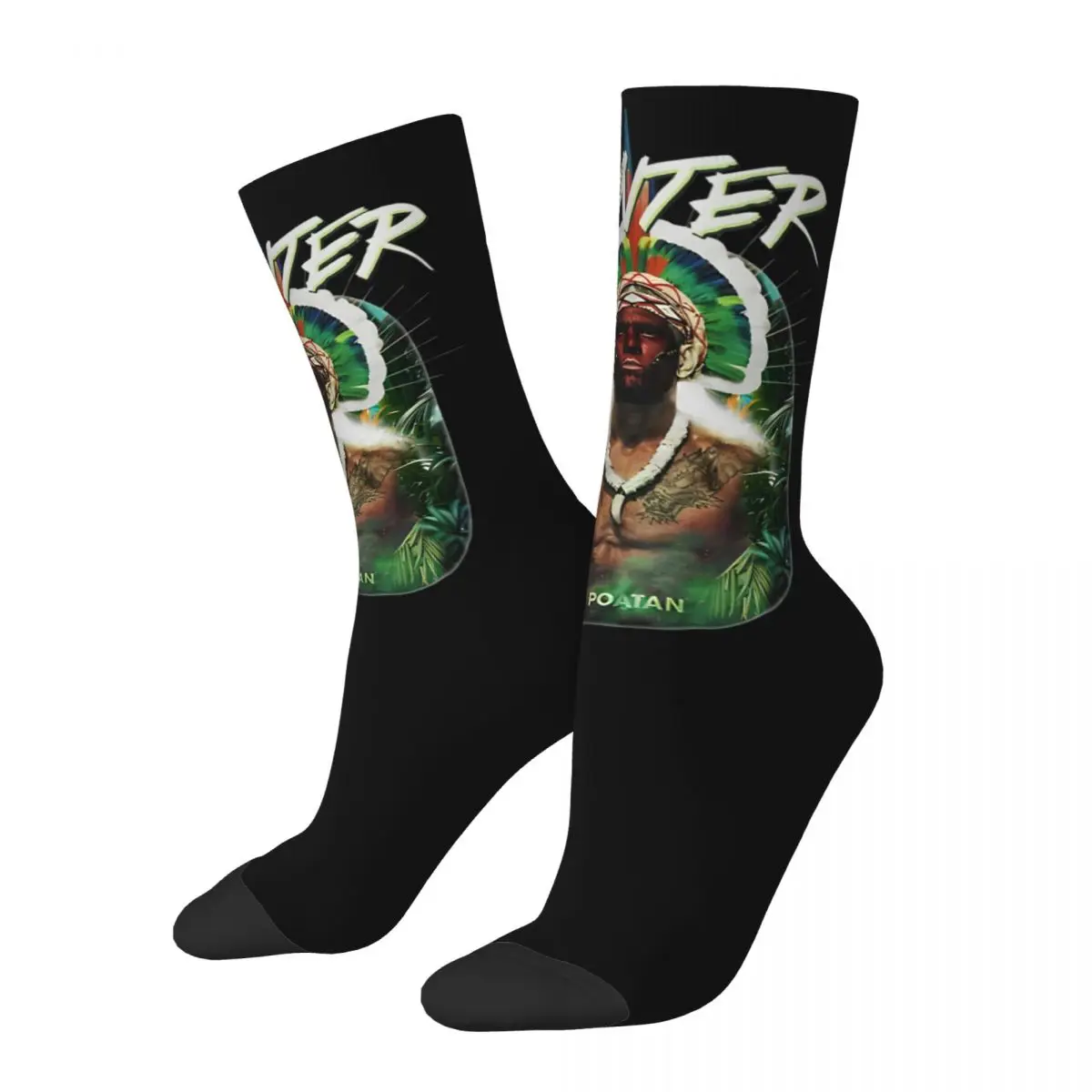 Alex Pereira Poatan The Hunter Crew Socks for Women Men Merchandise Chama Comfortable Breathable Crew Socks