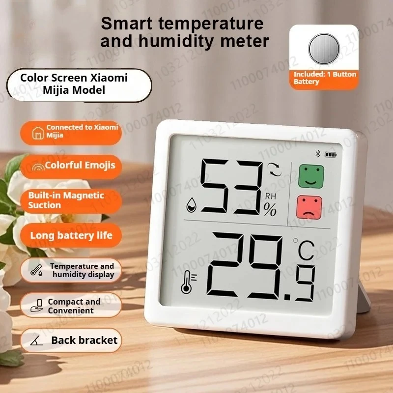 

Youpin Thermo Hygrometer Mini LCD Digital Display High-Precision Temperature Humidity Monitor Colorful Emoticons With Mi Home