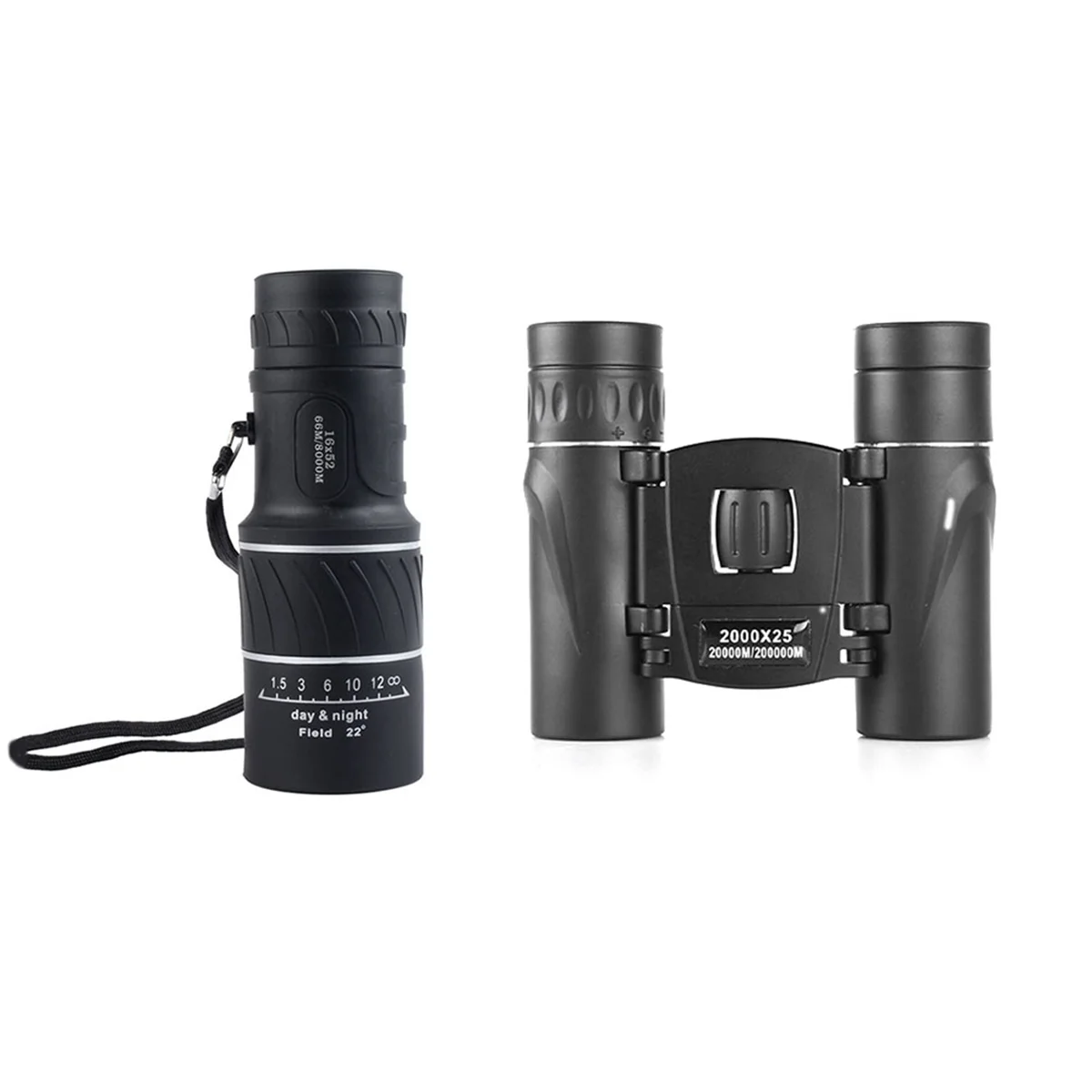

OURC-2PCS 2000X25 HD Zoom Binoculars and single-tube telescope 16X52