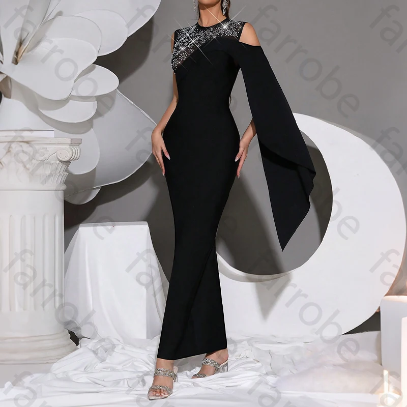 

Сексуальные вечерние платья на одно плечо с круглым вырезом, элегантное длинное платье знаменитостей, изысканные платья высокого качества для выпускного вечера, женские платья по индивидуальному заказу