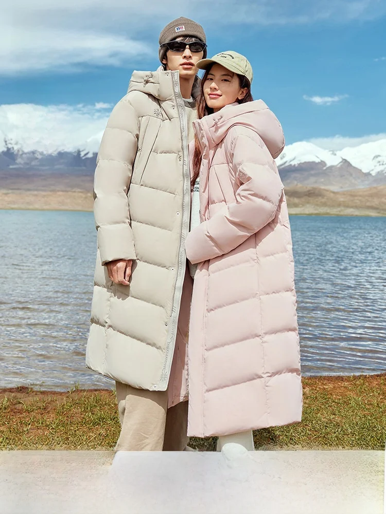 

Snow Flying Men's down Jacket Thickened Winter Sportswear Anti-Cold Black Straight Fit High Fill Power Duck down Coat for Cit...