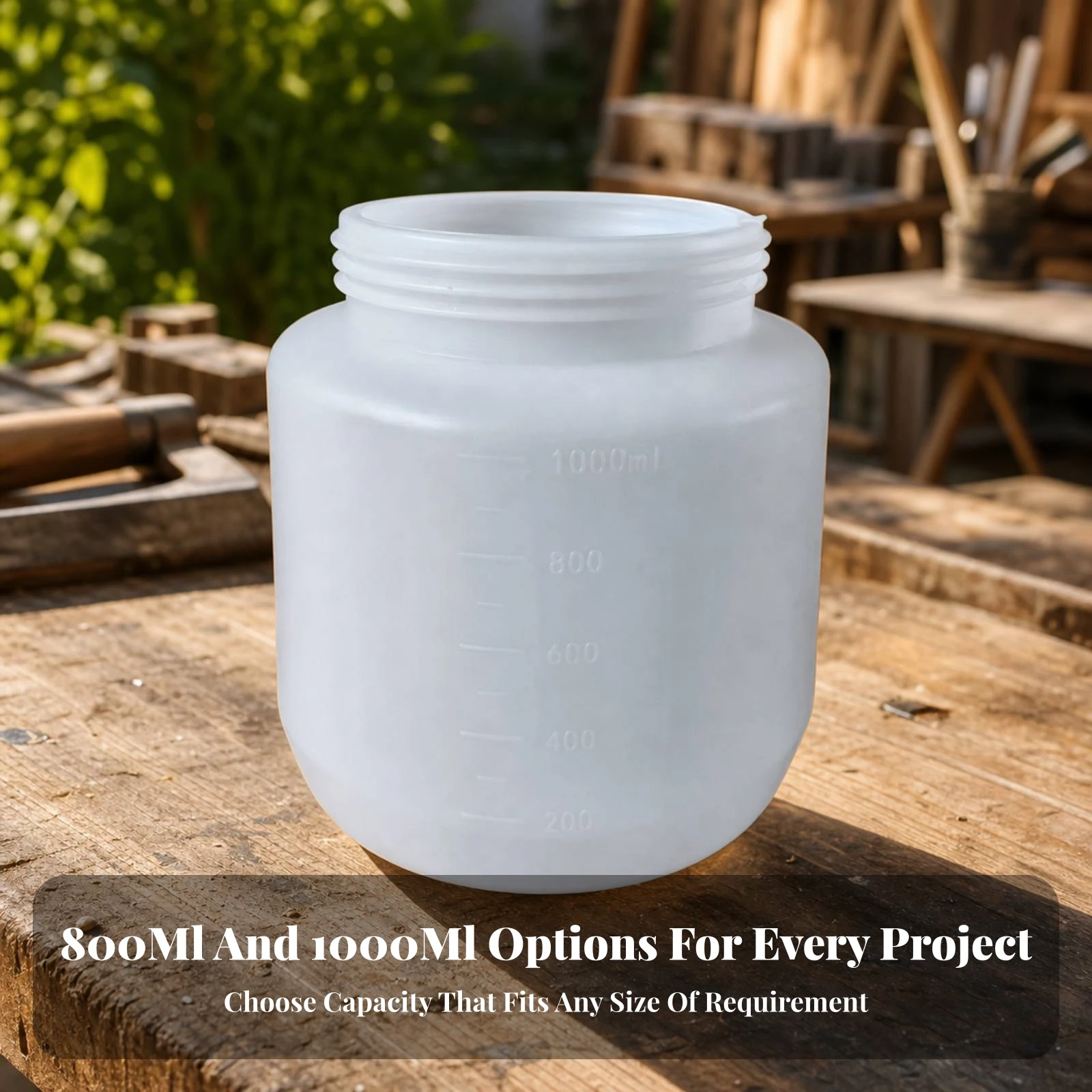 Spray Material Cup Solvent-Resistant Paint Spray Cup Paint Reservoir with Threaded Neck Easy to Clean Large Capacity