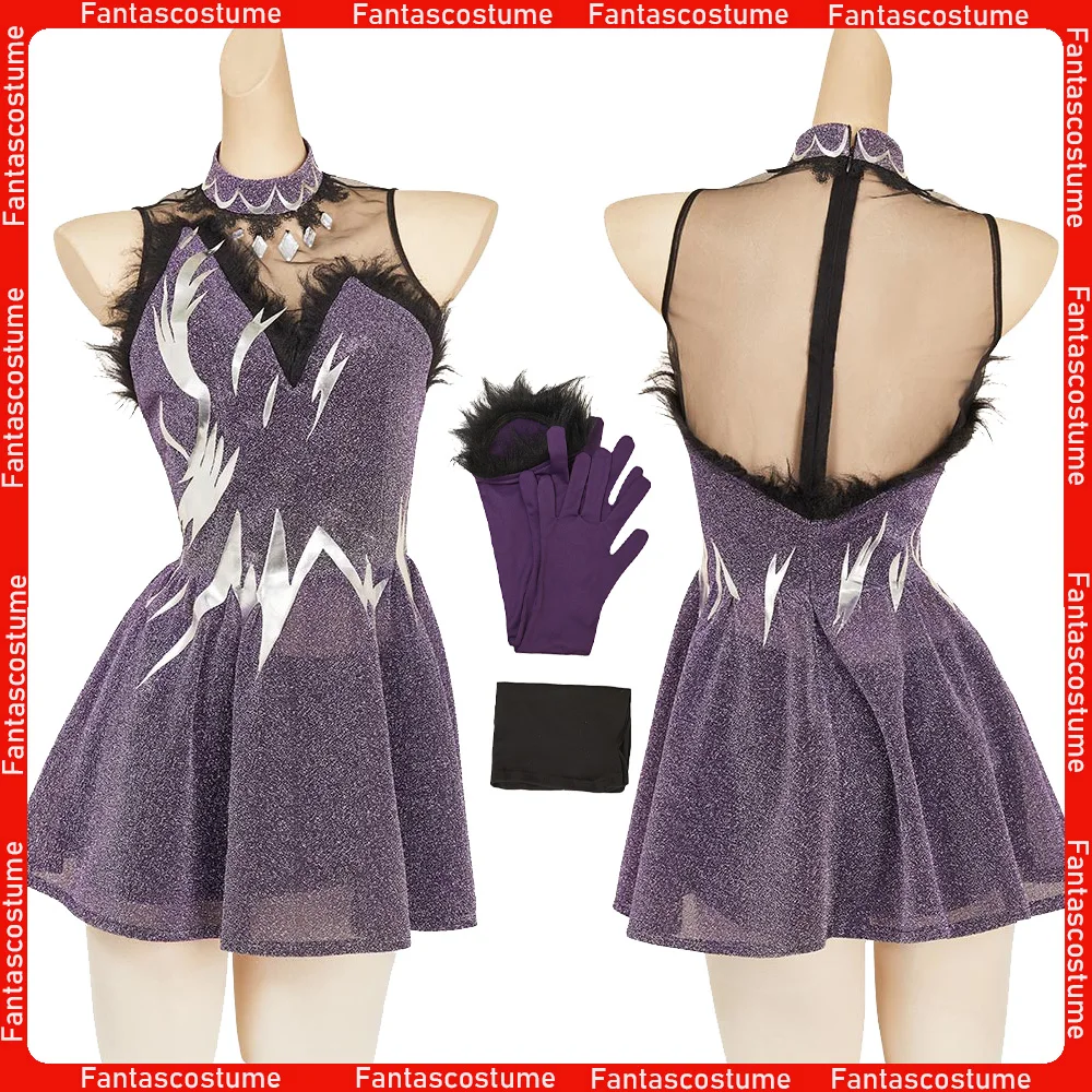 

Hikaru Kamisaki Cosplay Costume Anime Medalist Roleplay Dress Gloves Dancing Clothing Outfit Halloween Carnival Party Women Suit