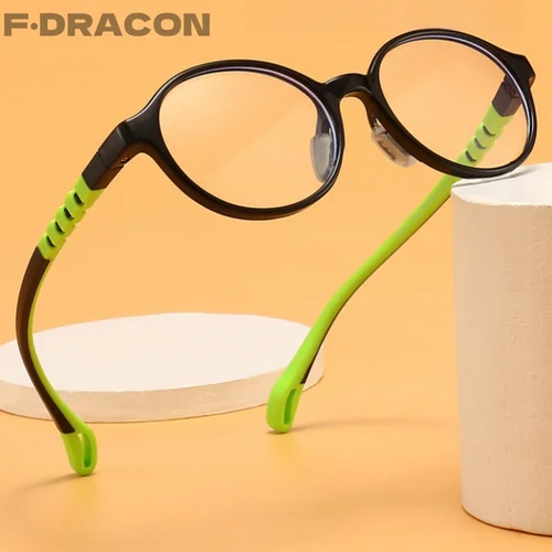 Imagen 1 del producto Montura de gafas TR90 para niños, gafas graduadas ópticas ultraligeras, de silicona, para niñas de 4 a 14 años, novedad