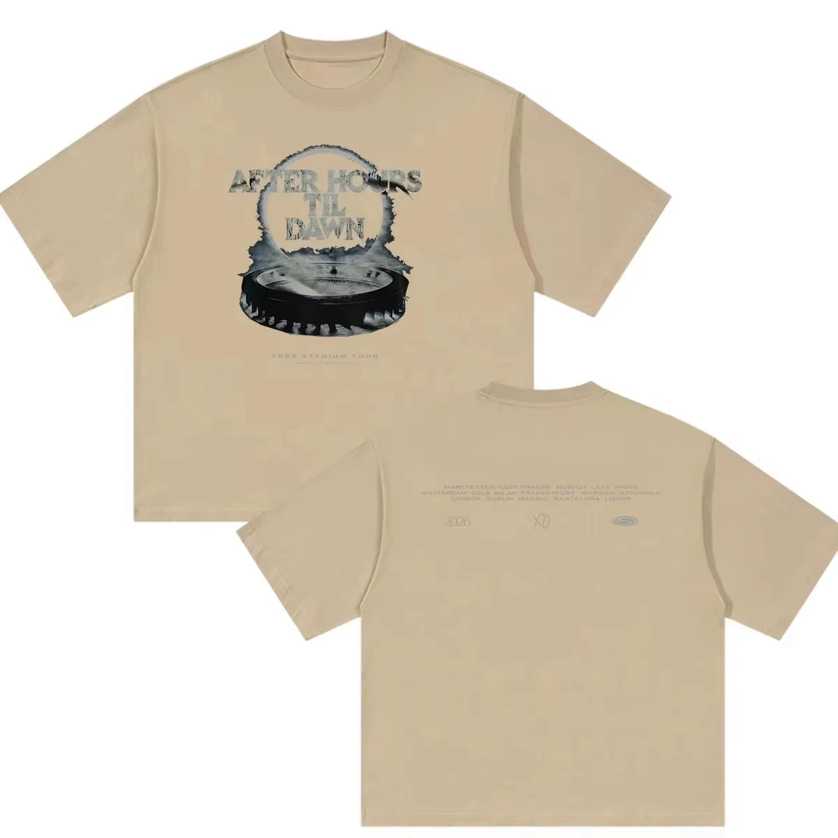 The Weeknd After Hours Til Dawn Stadium Tour 2026 T-Shirt Baumwolle Grafik-Shirt Herren Damen Sommer Streetwear – Detail 5