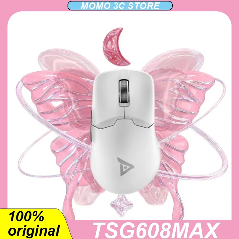 

TAIOU TSG608MAX Wireless Mouse Tri-Mode 2.4G Bluetooth PAW3395 Lightweight Long Endurance 26000DPI Esports Gamer Mouse PC Gift