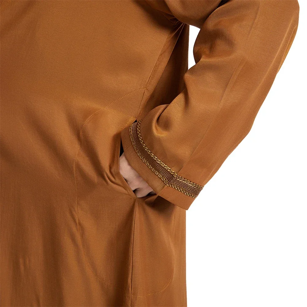 Ramadan Arabo Abito Kimono per Gli Uomini Musulmano Islamico Abbigliamento Tradizionale Abaya Abito Caftano Eid Abaya Jubba Thobe Thobe Jalabiya