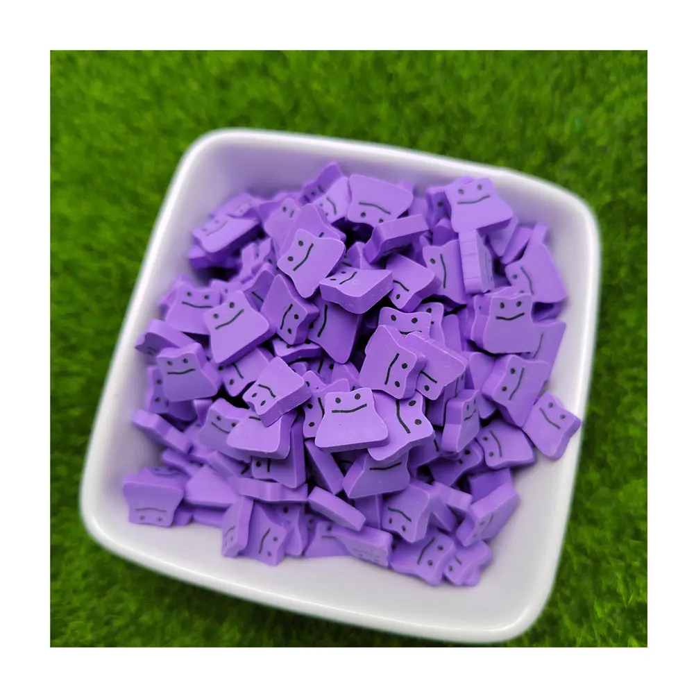 Pink/purple Halloween Ghost Polymer Clay Slices Sprinkles For DIY Crafts Slime Filling 10MM