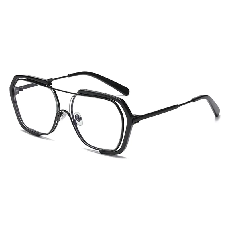 Fashion irregularly hollowed-out frame glasses for men and women, Korean version, decorative glasses