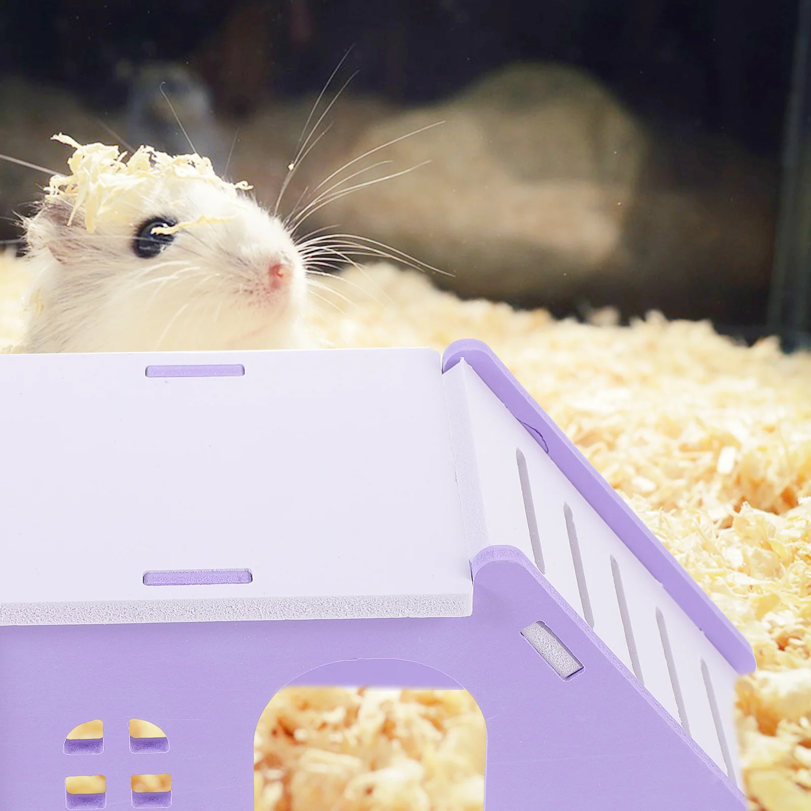 عش النوم كبير بولي كلوريد الفينيل مخبأ الحيوانات الصغيرة لخنزير غينيا أرنب شينشيلا الفئران كوخ الحيوانات الأليفة قفص الموئل الزخرفية