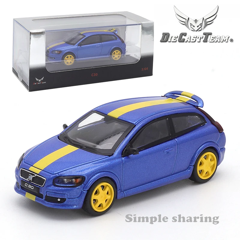 DCT 1:64 Volvo C30 Alloy Car Model Small Scale Static Model Ornament Miniature Pocket Toy Diecast Alloy Collection Gift