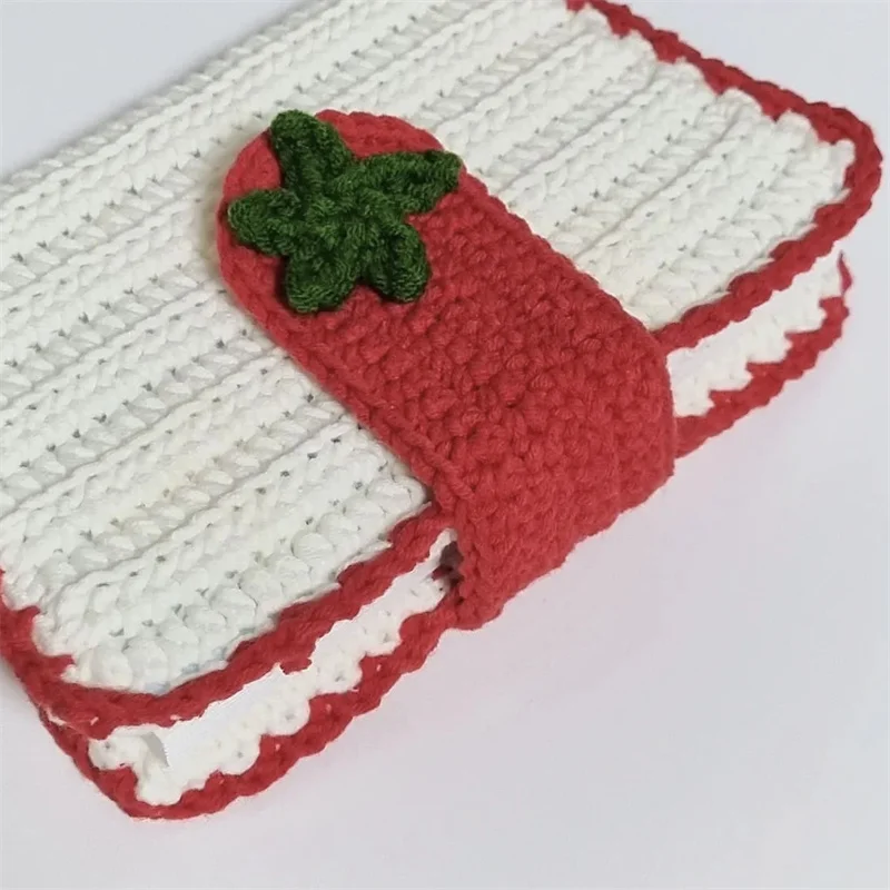 Handmade knitting Book Cover Decorative Notebook Cover Practical crocheted Book Sleeve reusable Book Casesate Protective cover