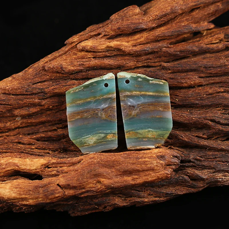 

AAA+Artisan-Crafted Nugget Blue Opal Pendants Beads, Genuine Natural stones beads, Unique Stones for jewelry & DIY Earring Beads