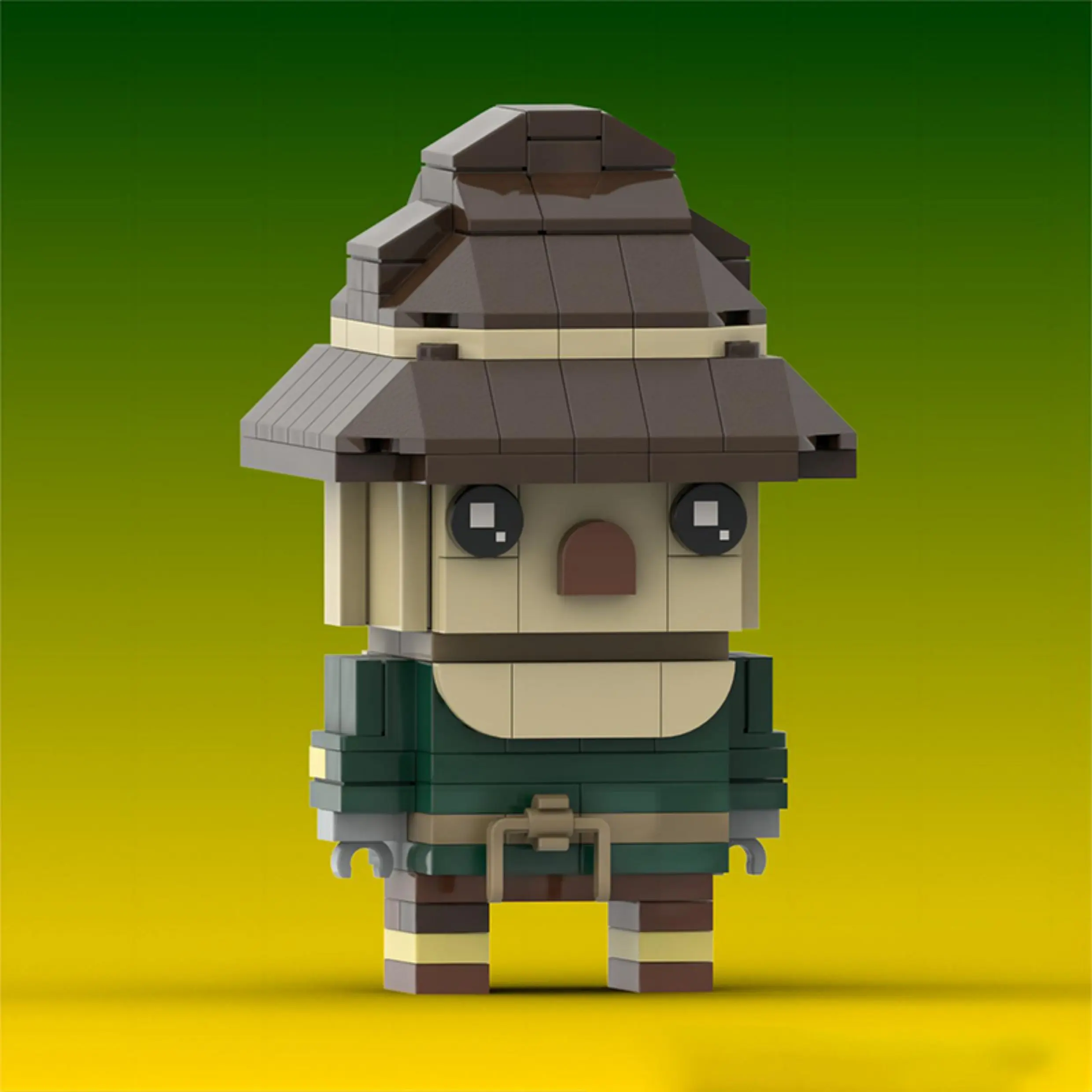Märchenreise MOC Bricksheadz Bausteine Gelber Straßenabenteuer-Charakter DIY Mini-Bausteine Sammlermodell Spielzeug Geschenke – Detail 4