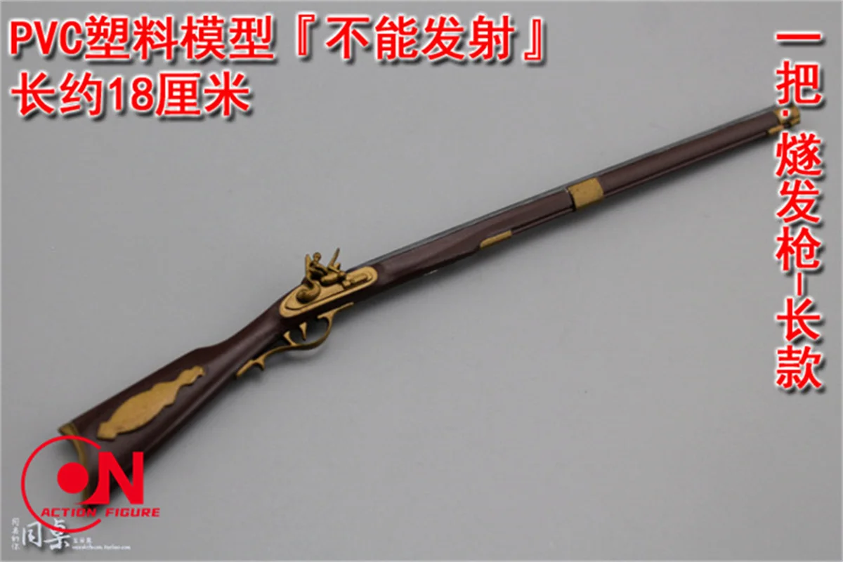 Escala 1/6 pvc flintlock idade média arma modelo acessórios de cena modelo caber 12 ''soldado figura de ação corpo bonecas