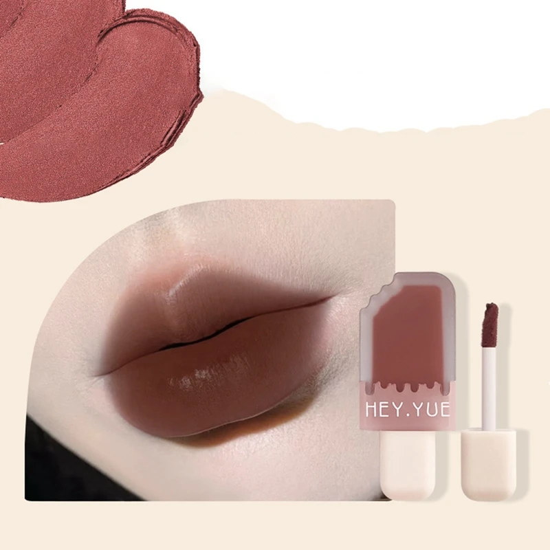 6 pezzi lucidalabbra velluto raso rossetto Lip Ice Cream Lip Glaze Waterproof Long Lasting Beauty Woman Lips