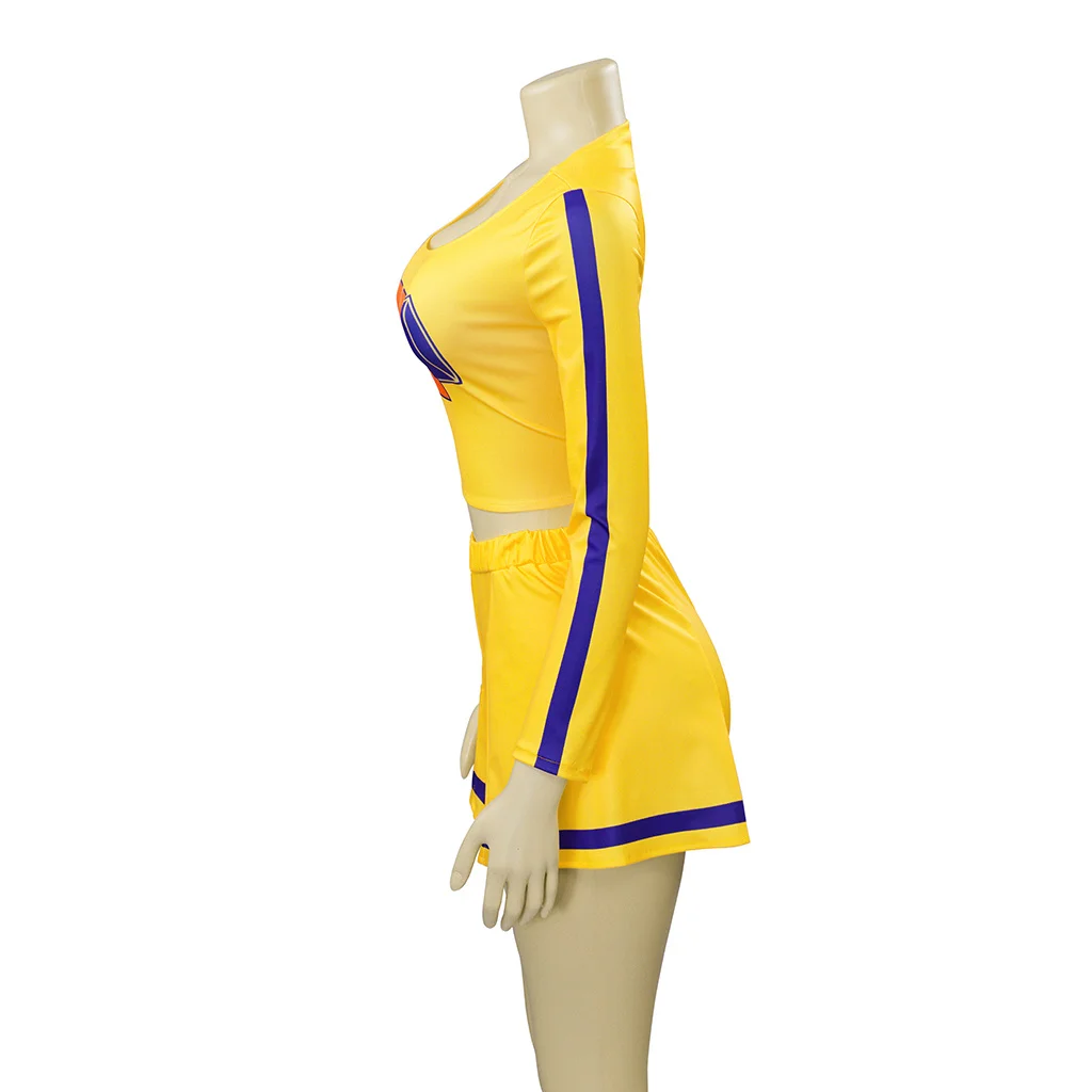 بافي الصيف المشجع تأثيري حلي التشجيع موحدة المرأة بافي مصاص دماء القاتل يتوهم الأصفر بلايز السراويل وتتسابق