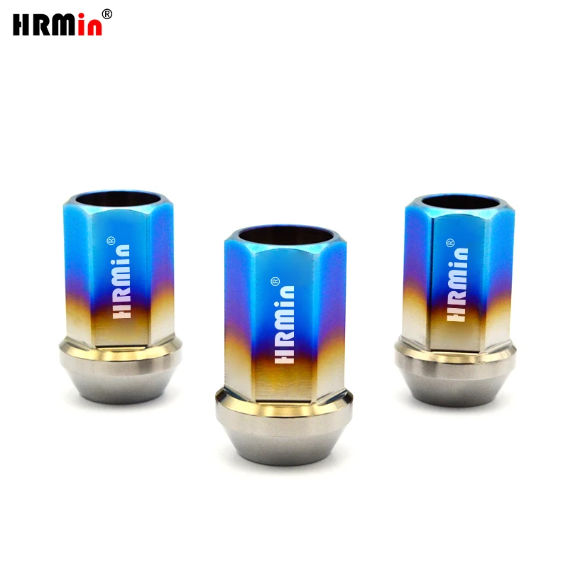 

HRMin racing car wheel nut 10.9 grade Gr.5 titanium Open end cone seat titanium nut M12*1.25mm for Nissan,Greatwall,Geely,Subaru