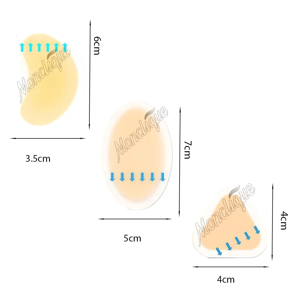 6/12 قطعة هلام الغروانية المائية نفطة التصحيح كعب مكافحة ارتداء مقاوم للماء لزجة خلع الملابس منع كعب نفطة غير مرئية التصحيح العناية بالقدم #5