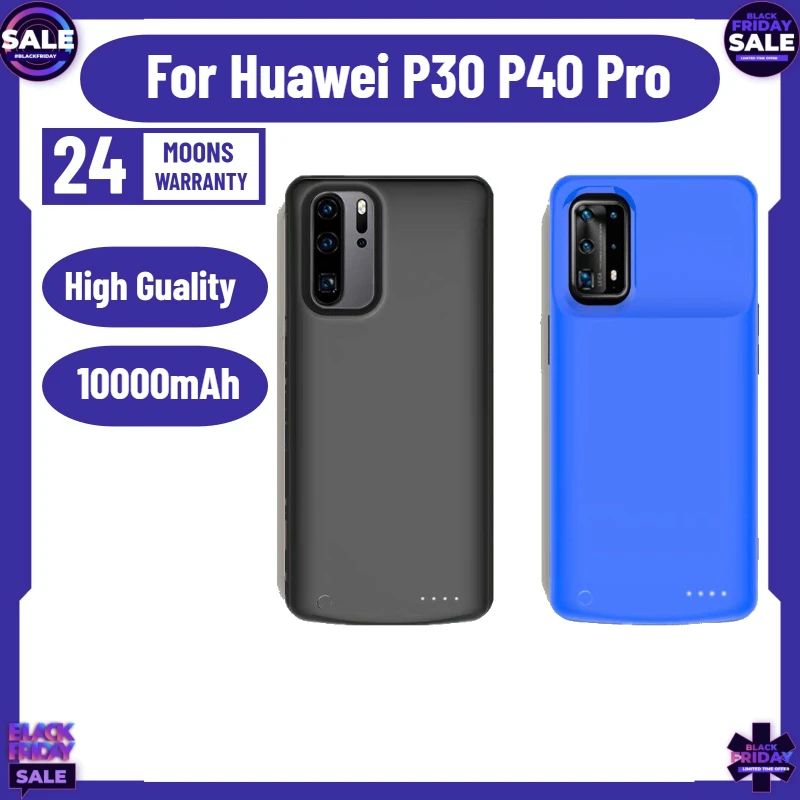 

10000mAh Smart Battery Charger Cases for Huawei P30 P40 Pro Power Case Backup Power Bank Charging Cover Powerbank Capa