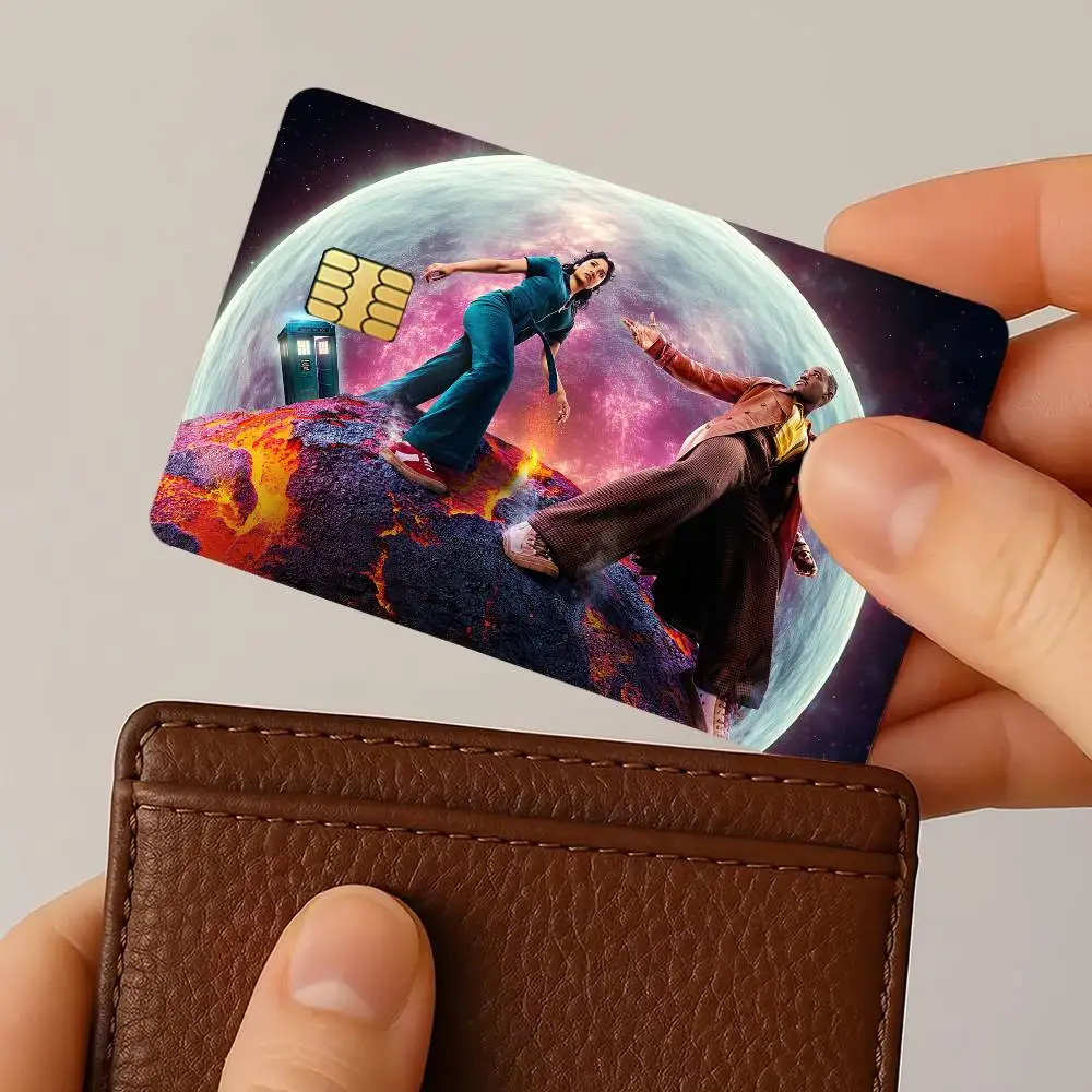 برنامج تلفزيوني D-Doctor W-Who-S ملصقات بطاقات الائتمان الجلد لخصم البنك حماية الزخرفية 4 قطعة ملصق مائي مضاد للخدش مقاوم للماء #2