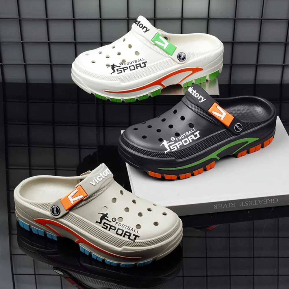 

Men's Slippers Platform Sandals Breathable Beach Slippers Summer Clogs Non-slip Casual Garden Shoes