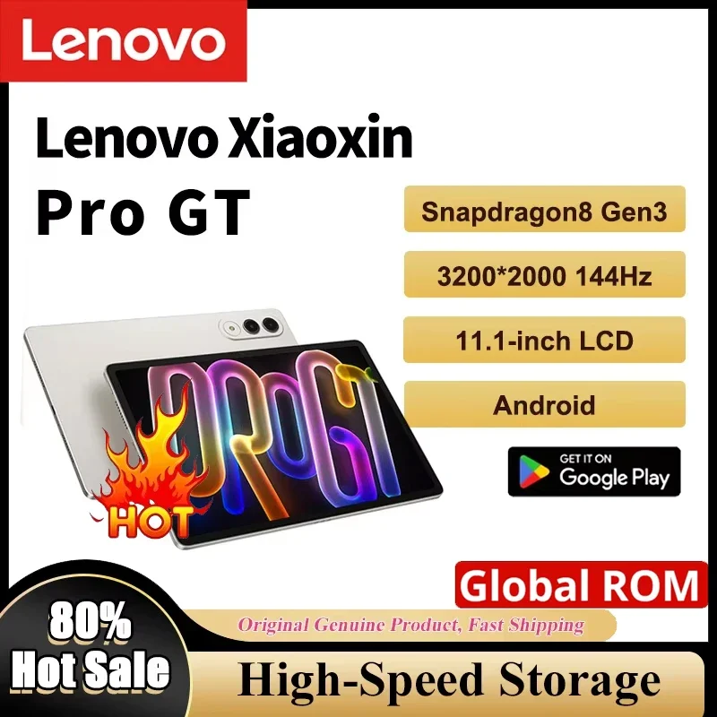 New Lenovo Xiaoxin Pad Pro GT 11.1 Inch 3.2K LCD 144Hz Snapdragon 8 Gen 3 8860mAh Original CN Version Android Tablet