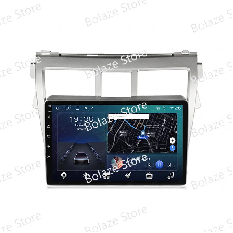 Suitable for Toyota Vios Yaris 2007-2012 multimedia stereo radio player Android 10 2din without DVD