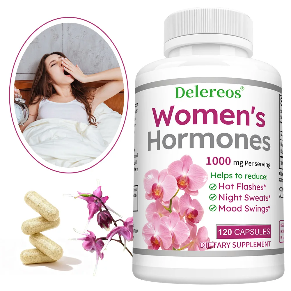 Female Hormone Herbal, Support Hormonal Balance, Helps To Reduce Hot Flashes for Women with Ginger Root, Dong Quai, and More