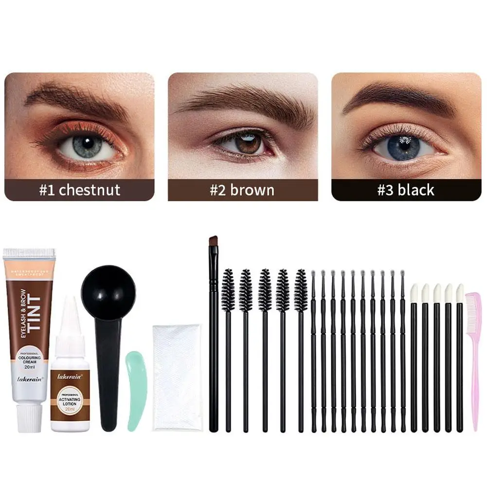 

Lash Tint Kit Eyelash Dye Natural Brow Makeup Kit Eyebrow Dye Kit For Women Tinting Tools Eyebrow Cosmetics For Salon And H M5Y4