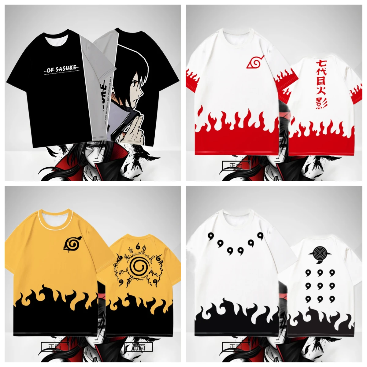 

25/26 New T-shirt Anime Surrounding Naruto Street Trendy Men's Large 3D Printed Adult Children's Top Summer Versatile Trend