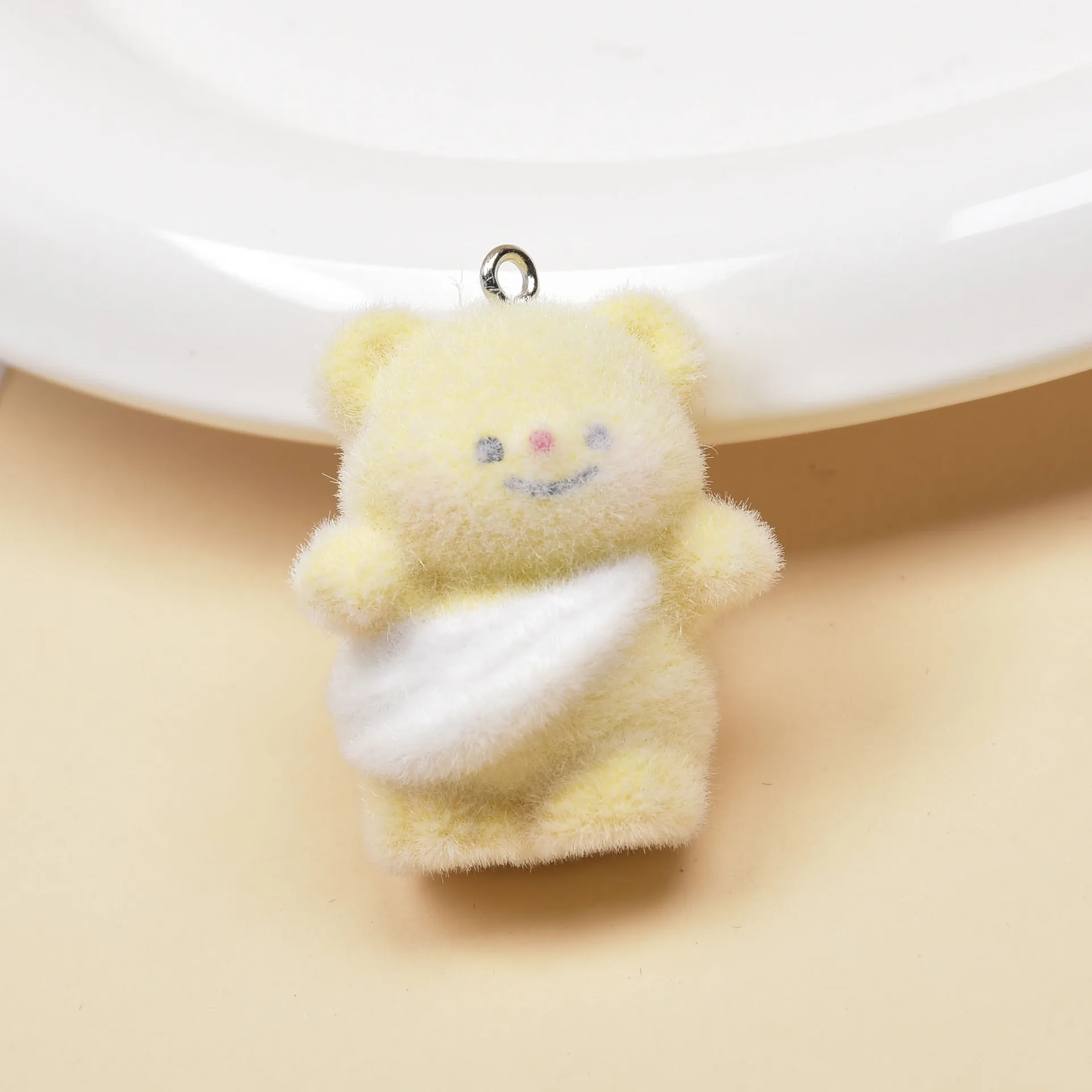 20pcs Cartoon Cute little bear Charms Plush Doll Resin Pendant For phone bag Keychains DIY handicraft Jewelry make