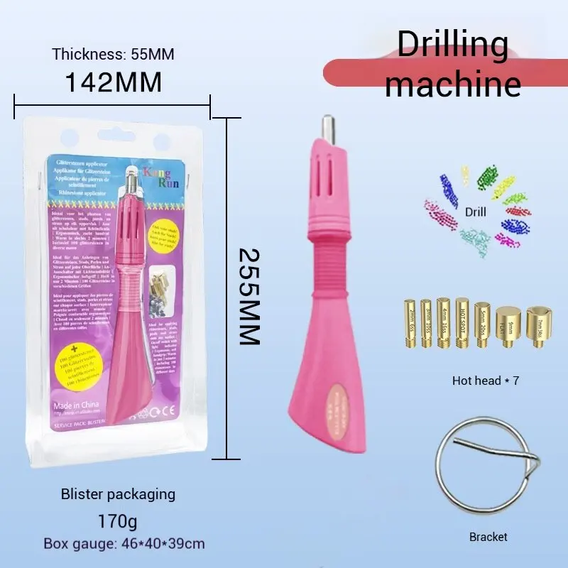 Fast Heated Hotfix Rhinestones EU/US Plue Applicator Iron-on Wand Heat-fix Tool Gun Mixed Size Hot Fix Rhinestones Glass Diamond
