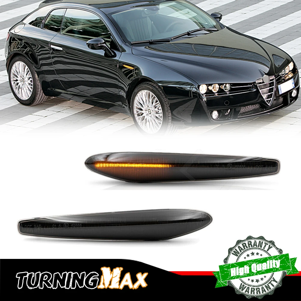 

Amber LED Car Front Side Marker Lights Dynamic Sequential Turn Signal Lights For Alfa Romeo 159 /159 Sportwagon /Boera /Spider