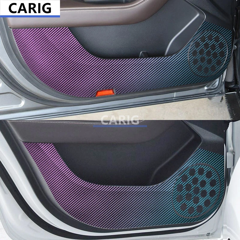 For JAC A5/J7 20-22 Door Anti-kick Sticker Modified Carbon Fiber Pattern Interior Car Film Accessories Modification