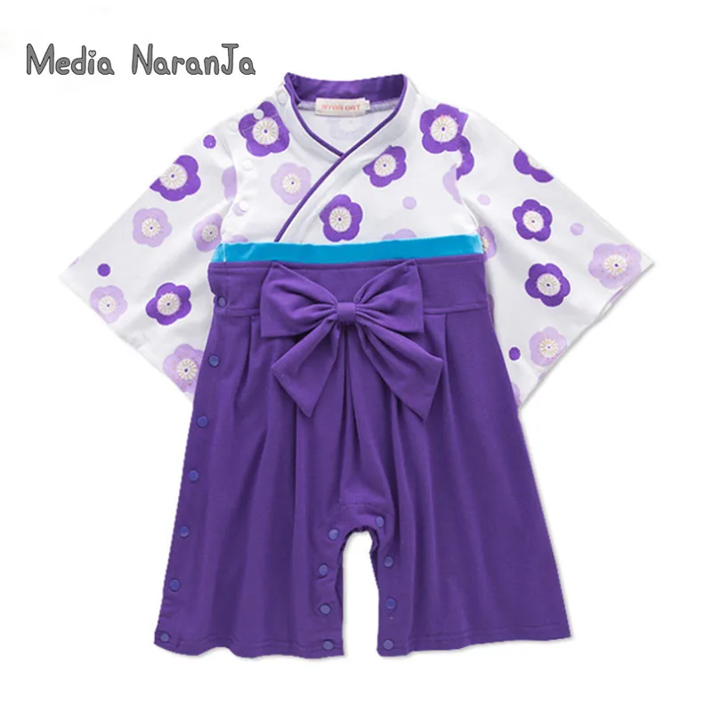 Kids Japanese Kimono Style  Baby Girls Boys 5 Types toddler Infant Cotton Jumpsuit Clothes Costume