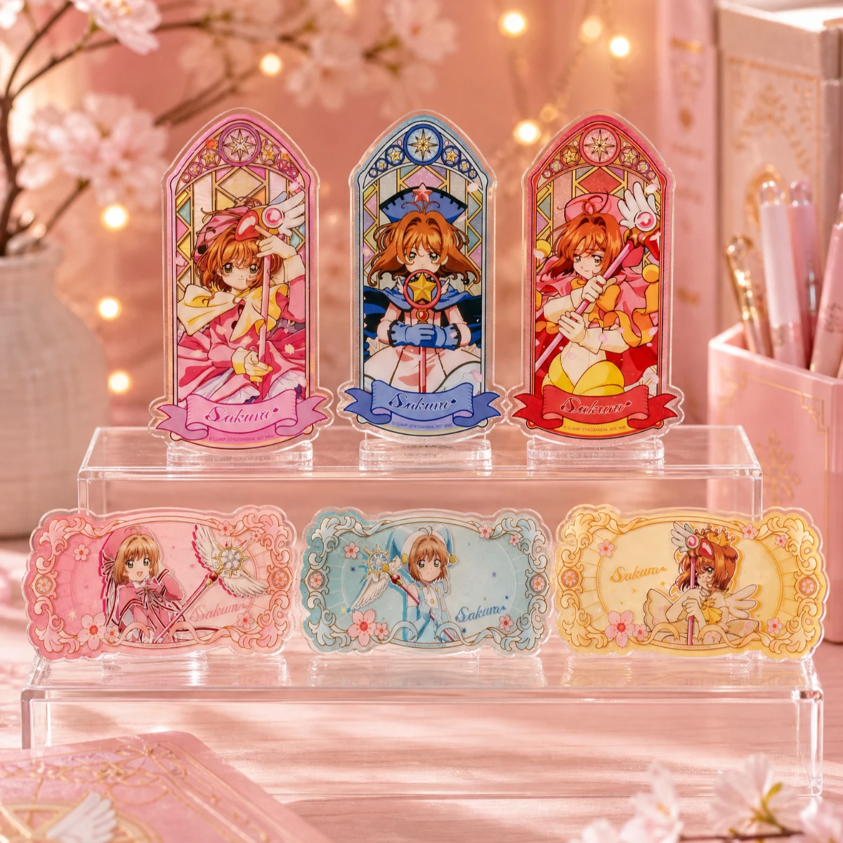 Official Cardcaptor Sakura Acrylic Clear Card Instant Photo Card Set Trading Cards TCG Sakura Kinomoto Collectible Box