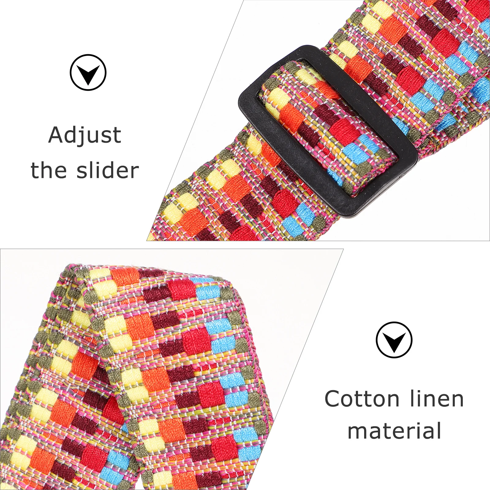 Correa de guitarra ajustable Alasum para cuello de ukelele, cinturón de hombro de poliéster con gancho Vintage, eslinga de instrumento de fieltro rojo