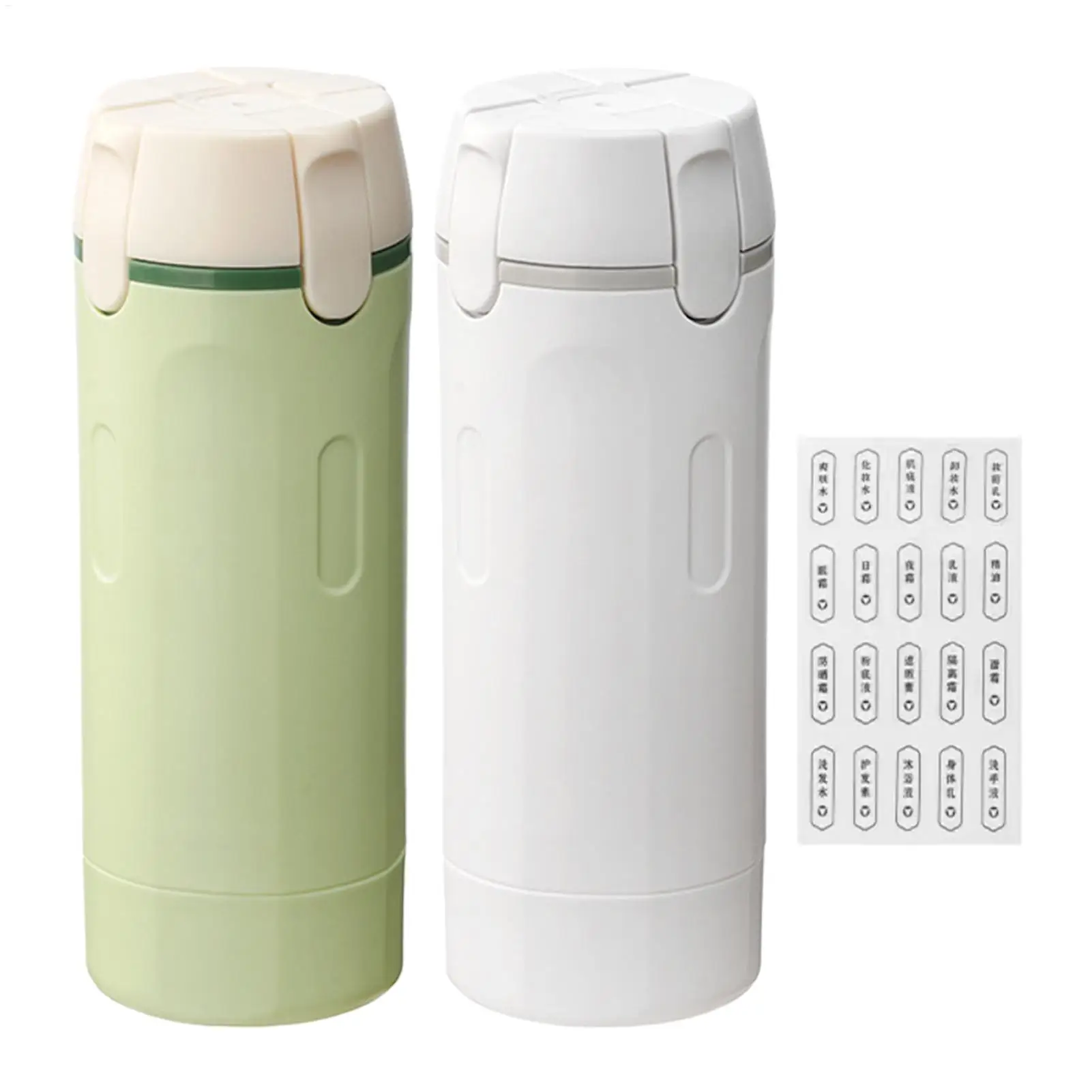 Travel Size Toiletries Bottles 4 in 1 Refillable Empty 4 in 1 Travel Containers Toiletries Bottles for Shampoo Conditioner Body