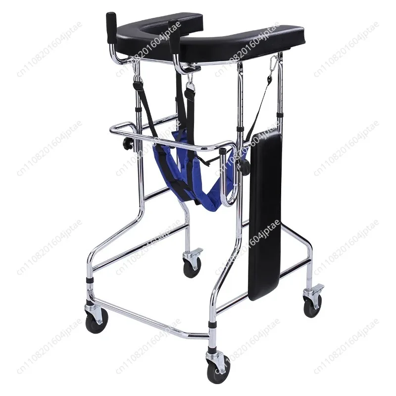 Anti-Slip Walker for Elderly with Adjustable Height & 360° Wheels, Hemiplegia Rehabilitation Training Equipment Stroke Patients