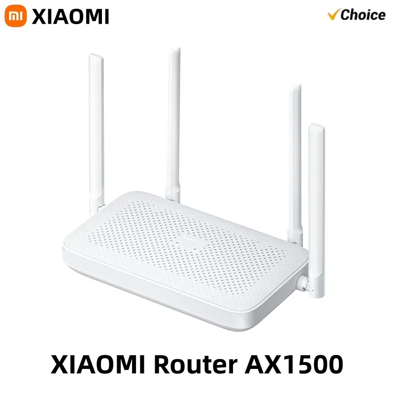 

XIAOMI Router AX1500 2.4G/5.0GHz WiFi 6 Dual Band Mesh WiFi 6 Repeater Children Online Protection APP Control
