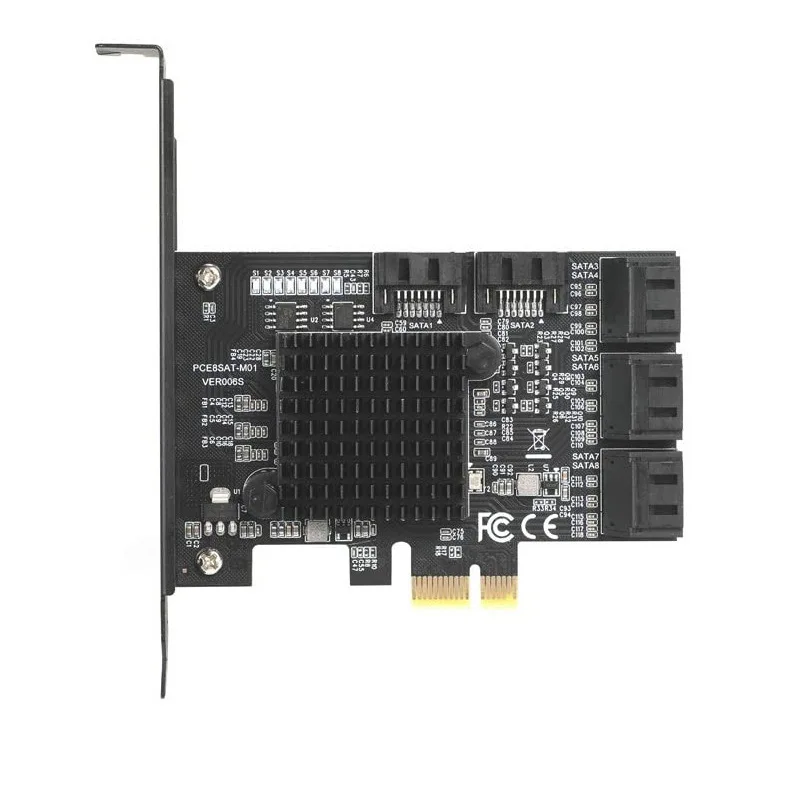 

PCI-E to sata3.0 expansion card 6 ports 8 ports multi-disk position 6Gbps adapter card hard disk 88SE9215 external connection