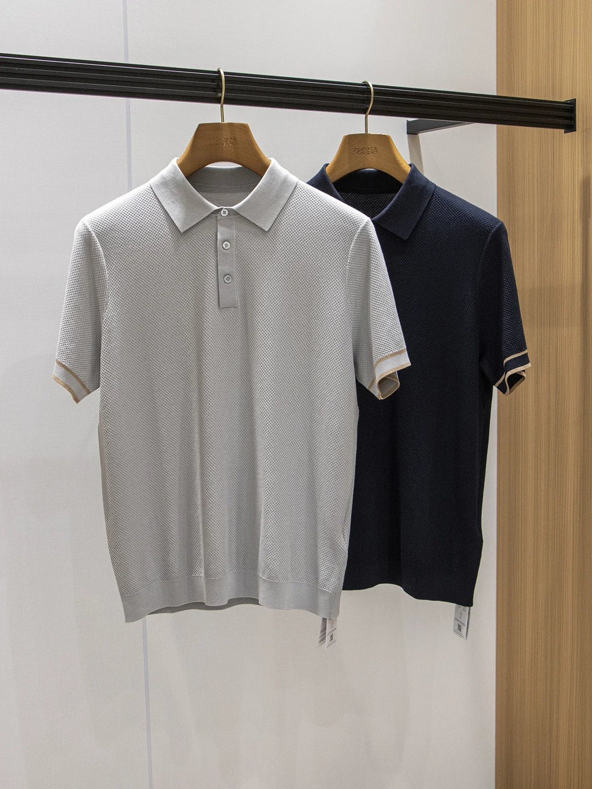 

BC mulberry silk pearl cotton old money wind casual lapel POLO shirt