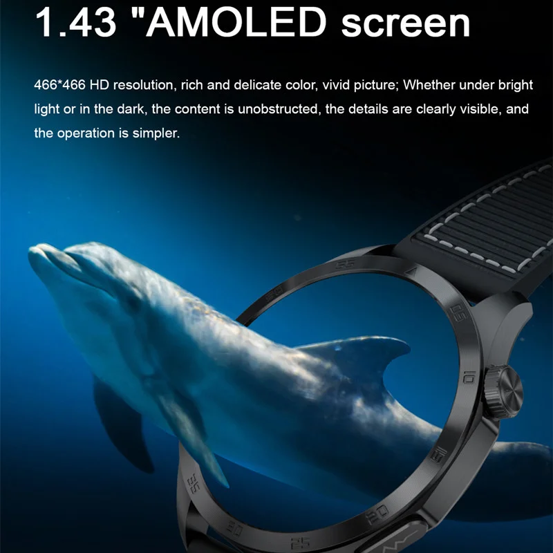 ساعة ذكية ET485 Amoled للرجال ، شاشة كبيرة ، قياس ECG ، مراقبة الصحة ، مكالمة BT ، جهاز تعقب اللياقة البدنية الرياضية ، ECG