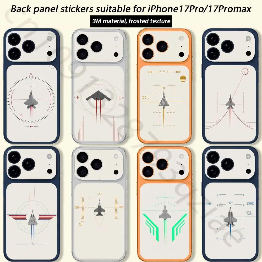 

Aircraft Helicopter plane For iPhone 17 pro Max /17 pro Full Cover Decal Skin Wrap 3D Colorful Rear Protective Sticker Film