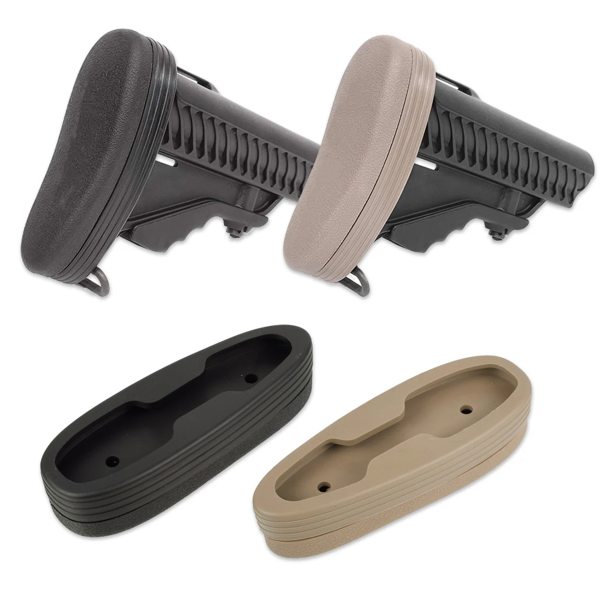 Tactical Snap-On Stock Recoil Pad for Most 6-Position Adjustable Stocks AR15 Buttstock Gun Accessory Weapons